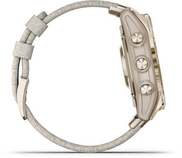Garmin fēnix 7S Sapphire Solar (+ extra bandje) Goud (Crème)