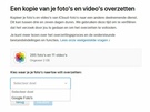Apple: export naar Google Foto's