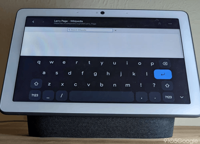 Nest Hub toetsenbord