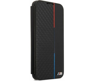 BMW M Tricolor Triangles BookCase Samsung Galaxy S22 Plus - Zwart Zwart