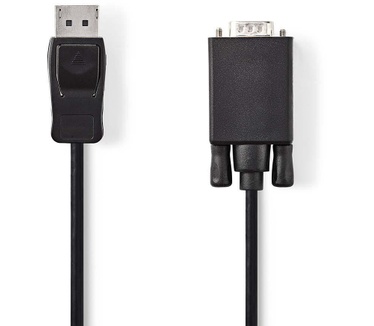 Nedis 2.0 m DisplayPort - VGA-Kabel Schwarz[DisplayPort-Stecker - Kabel - Digital/Daten