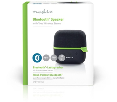 Nedis SPBT1000GN Zwart/Groen