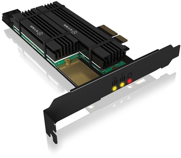 Icy Box PCIe extension card for 2x M.2 SSDs incl. heat sinks