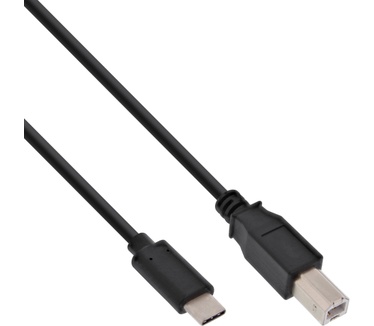 InLine USB C/USB B, 1.5 m Zwart