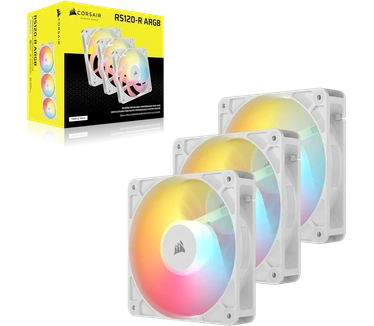 Corsair RS120-R ARGB, 120 mm ARGB Fan, Triple Pack, Wit, 120mm