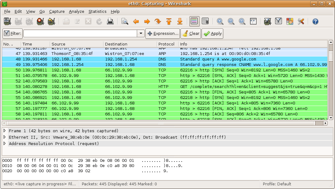 using wireshark in ubuntu using wireshark in ubuntu