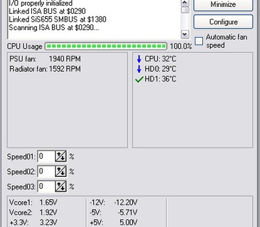 Speedfan 4.19 screenshot