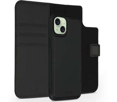 Accezz Premium Leather 2 in 1 Wallet Bookcase iPhone 15 Plus - Zwart