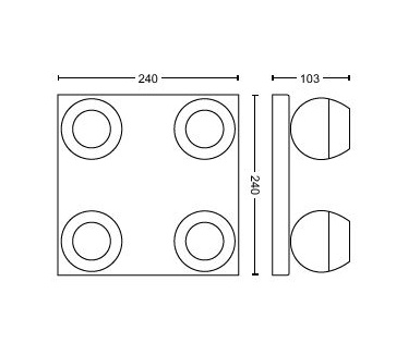 Philips Hue Buckram Spotlamp Zwart (4-spot)