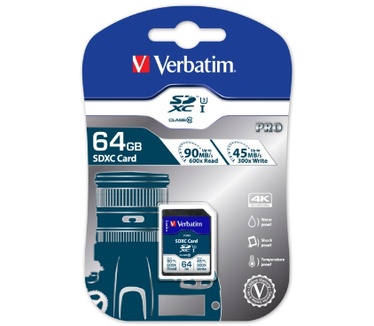 Verbatim 64GB Pro U3 SDXC