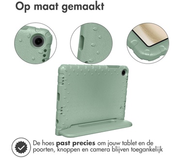 Accezz Kidsproof Backcover met handvat Samsung Galaxy Tab A9 Plus - Olijfgroen
