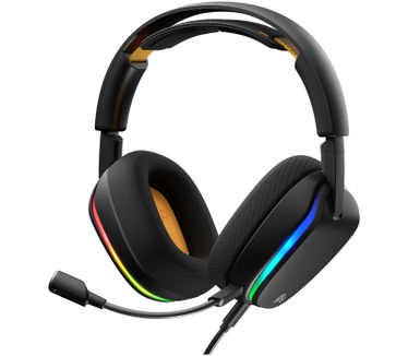 Glorious Glorious GHS Eternal RGB - Stereo RGB headset voor pc, PS5, PS4, Switch - Custom-tuned, gekantelde drivers, verstelbare, kristalheldere, afneembare mic, USB-C - Duurzaam, dag/nacht comfort - Zwart