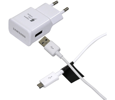 Samsung Snellader + Micro-USB 2.0 Wit (compatibel)