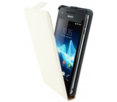 Mobiparts Mobiparts Premium Flip Case Sony Xperia V White