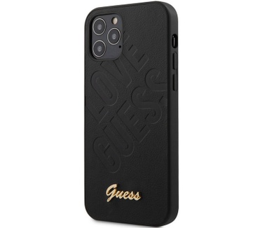 Guess IriDescent Love Hard Case iPhone 12 Pro Max (6.7'') - Zwart  Goud