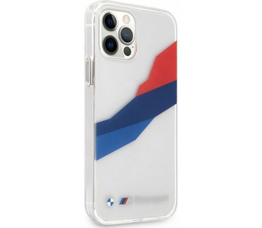 BMW M-Line Tricolor Back Cover - iPhone 12 Pro Max - Transparant Transparant