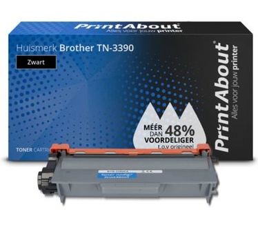 PrintAbout Huismerk Brother TN-3390 Toner Zwart Voordeelbundel 2-pack Extra hoge capaciteit