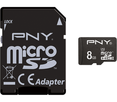 PNY microSDHC 8GB Class 10 UHS-I U1 + SD-adapter