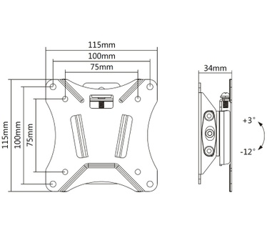 Newstar TV/Monitor Wall Mount (tiltable) for 10"-30" Screen - Black