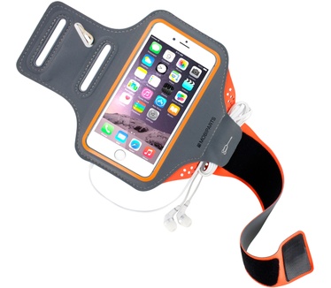 Mobiparts Comfort Fit Sport Armband Apple iPhone 6, iPhone 6S, iPhone 7, iPhone 8 Neon Orange