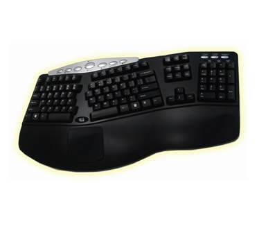Adesso Tru-Form? Media - Contoured Ergonomic Keyboard with Hot Key