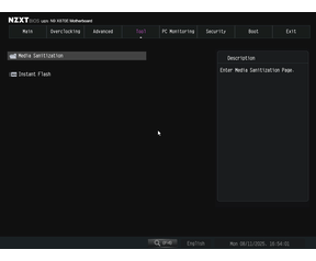 NZXT N9 X870E bios-screenshots