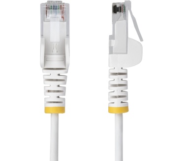 Startech.com 1m Dunne CAT6 Ethernet Kabel, Wit, Snagless, 100W PoE, UTP, LSZH, 28AWG Pure Koperdraad, Slim RJ45 Netwerk Patchkabel met Trekontlasting, Fluke Getest