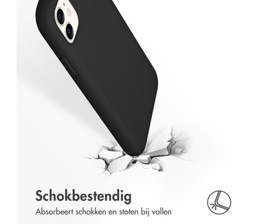 Accezz Liquid Silicone Backcover iPhone 11 - Zwart