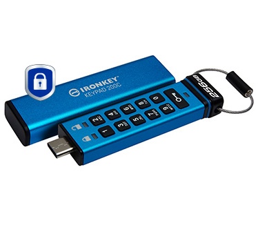 Kingston IronKey Keypad 200C 256GB Blauw