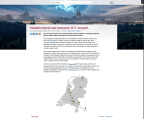 1-koloms redactionele layout met hero-afbeelding