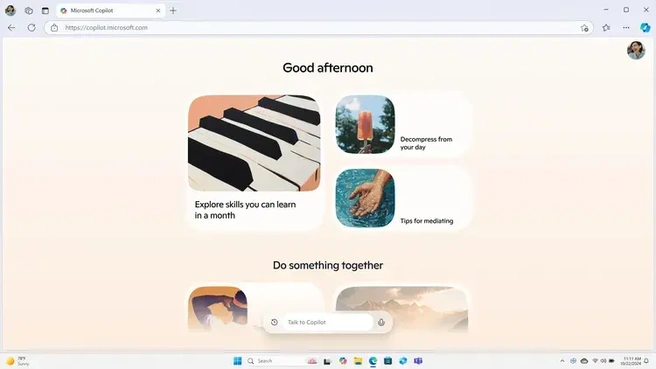 Copilot nieuwe interface