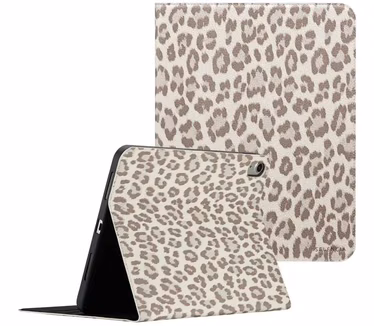 Selencia Sabi Bookcase met panterprint voor Apple iPad 11 (2025) 11 inch A16 / iPad 10 (2022) 10.9 inch