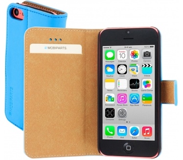Mobiparts Premium Wallet Case Apple iPhone 5C Light Blue