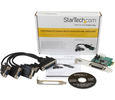 Startech.com 4-poort Native PCI Express RS232 Seri