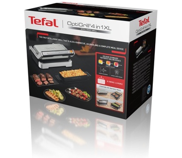 Tefal GC782D OptiGrill 2-in-1 XL GC782D intelligente grill en bbq rvs