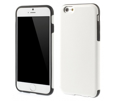 Kees Lederlook Gel Hoesje Apple iPhone 6 - Wit