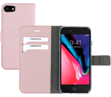 Mobiparts Saffiano Wallet Case Apple iPhone 7, iPhone 8 Pink