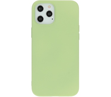 Mobiparts Silicone Cover Apple iPhone 12 Pro Max Pistache Green