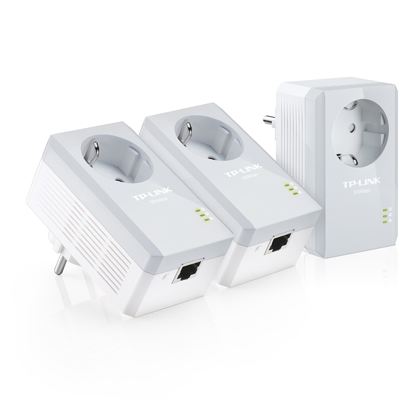 TPLink TLPA4010P TKITAV500 Powerline adapter met geïntegreerd