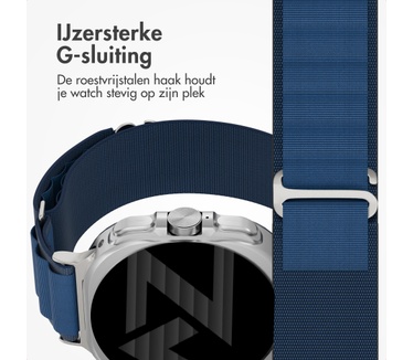 Accezz Nylon Alpine bandje voor de Samsung Galaxy Watch Ultra 2 (2026) / Ultra (2024/2025) - Dark Blue