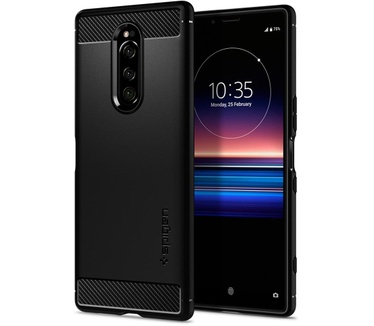 Spigen Rugged Armor Case Sony Xperia 1  Zwart
