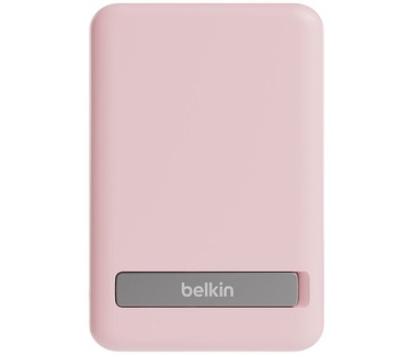 Belkin BoostCharge Magnetische draadloze 5000mAh-powerbank + standaard - Roze
