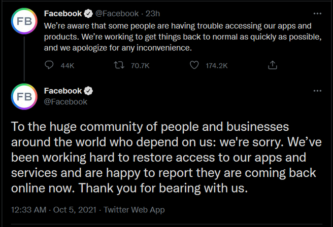 FAcebook storing twitter