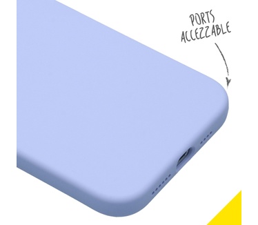 Accezz Liquid Silicone Backcover iPhone 12 Pro Max - Paars (iPhone 12 Pro Max) Paars