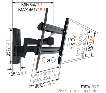 Vogel's WALL 2250 &#8211; Draaibare TV-Muurbeugel