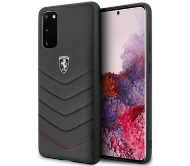 Ferrari Heritage Leather Hard Case - Samsung Galaxy S20 - Zwart  Zwart