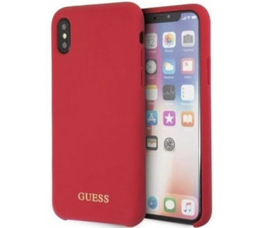 Guess Silicone HardCase - Apple iPhone XS Max (6.5") - Rood  Rood