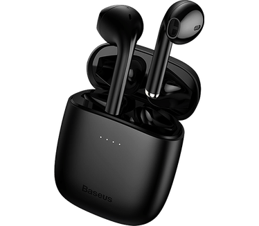 Baseus Encok TWS Earphones W04 Zwart (Aluminium, Zilver, Zwart)