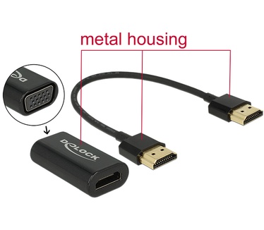 Delock 0.15m, HDMI/VGA
