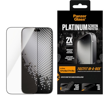 PanzerGlass PanzerGlass® Platinum Screen Protector iPhone 18 Pro Max | 17 Pro Max | Ultra-Wide Fit w. FASTFIT IN-A-BOX